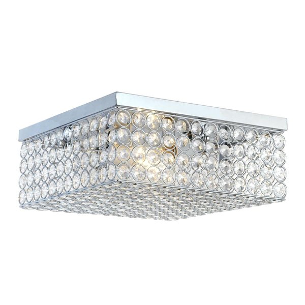 Supreme Supplies 12 inCrystal Square Flush mount SU964860